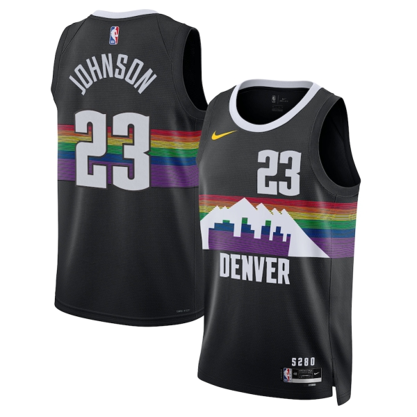 Denver Nuggets Trikot Cameron Johnson Nike 2025-26 City Edition Schwarz Swingman - Herren Denver Nuggets Trikot Cameron Johnson Nike 2025-26 City Edition Schwarz Swingman - Herren